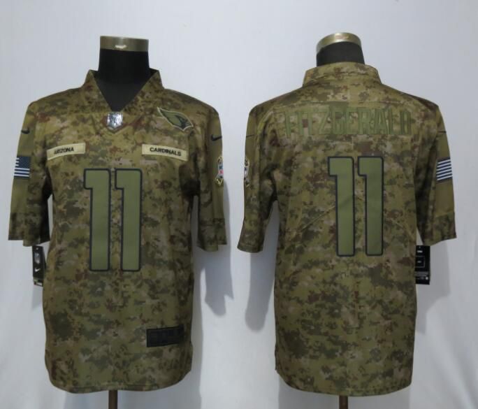 Men Arizona Cardinals #11 Fitzgerald Nike Camo Salute to Service Limited NFL Jerseys->seattle seahawks->NFL Jersey